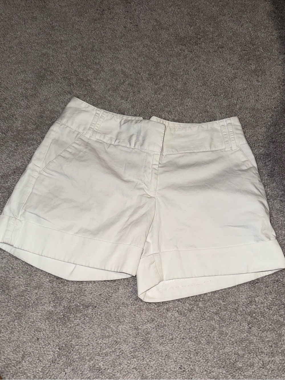 Express White Cuffed Bermuda Shorts
